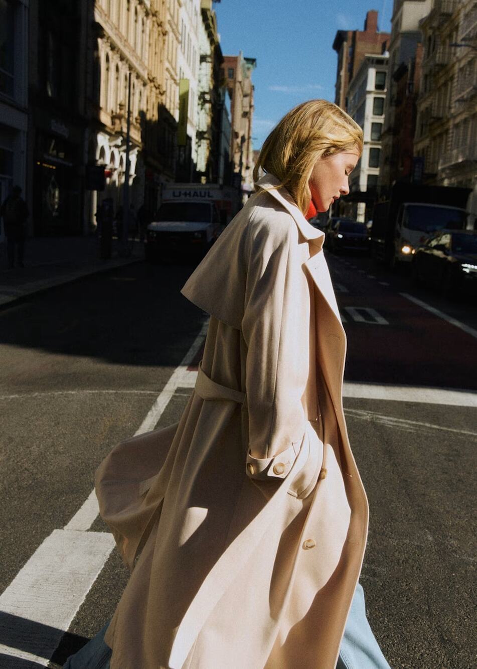 NEW Sezane Pierce Trench Coat in Beige size 38 US 6